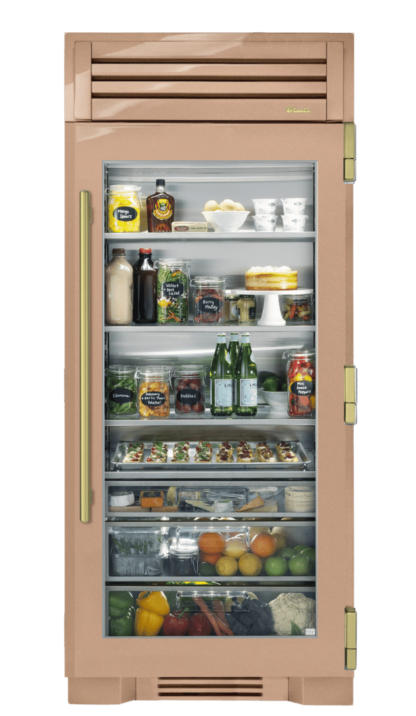 Refrigerator Column, Right Hinged, Champagne, Brass Hardware TR36REFRSGC179H01