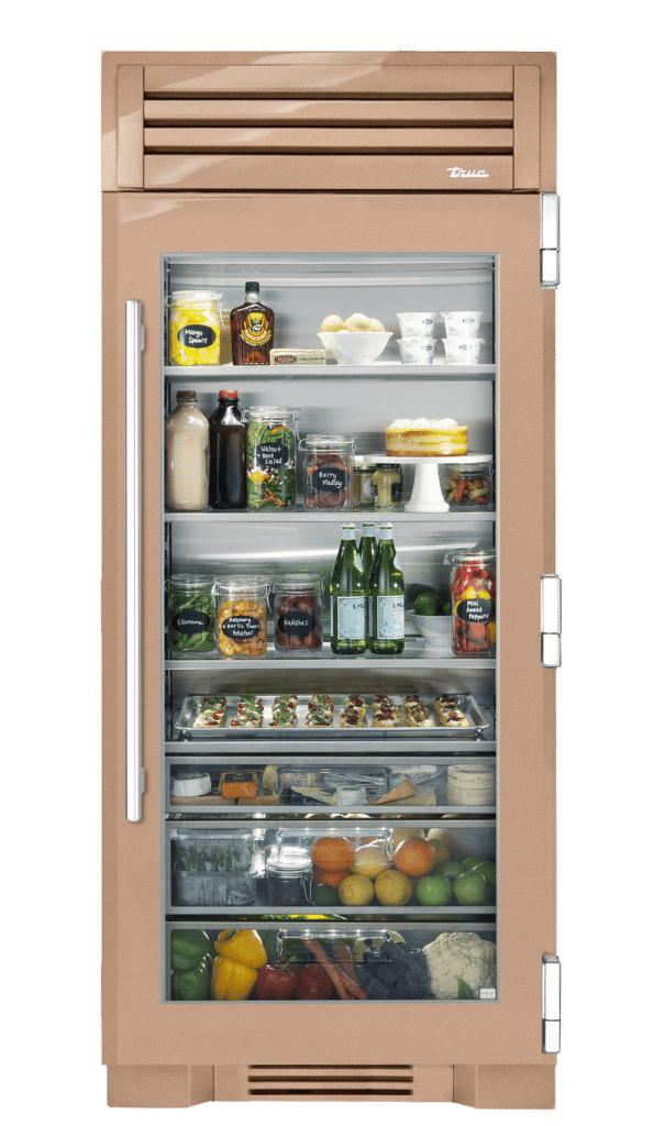 Refrigerator Column, Right Hinged, Champagne, Chrome Hardware TR36REFRSGC179H02