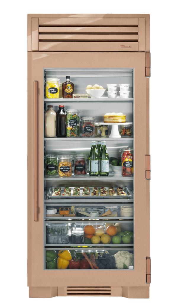 Refrigerator Column, Right Hinged, Champagne, Copper Hardware TR36REFRSGC179H03