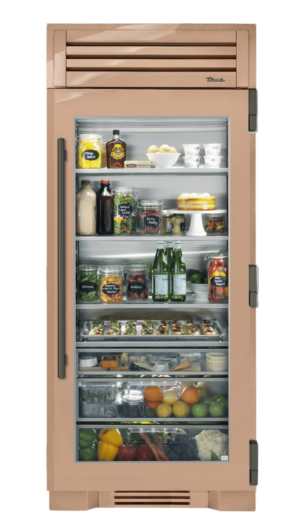 Refrigerator Column, Right Hinged, Champagne, Pewter Hardware TR36REFRSGC179H05
