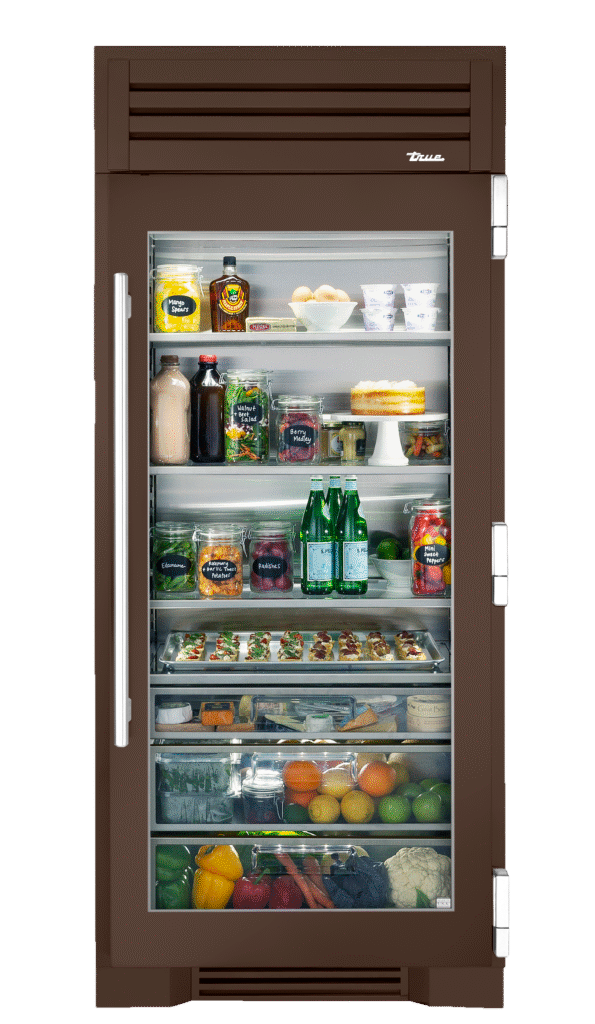 Refrigerator Column, Right Hinged, Espresso, Chrome Hardware TR36REFRSGC305H02