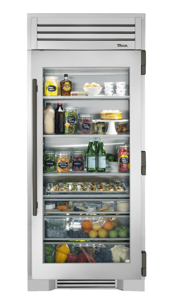 Refrigerator Column, Right Hinged, Pewter Hardware TR36REFRSGCH05
