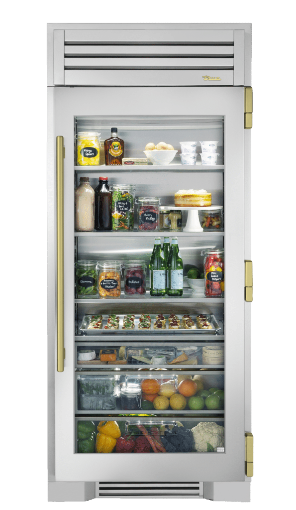 Refrigerator Column, Right Hinged, Color Match, Brass Hardware TR36REFRSGCXXXH01