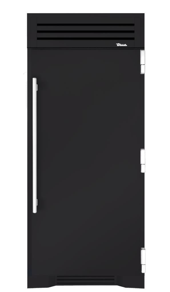 Refrigerator Column, Right Hinged, Matte Black, Chrome Hardware TR36REFRSSC027H02