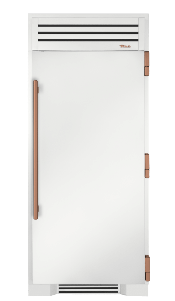 Refrigerator Column, Right Hinged, Matte White, Copper Hardware TR36REFRSSC030H03