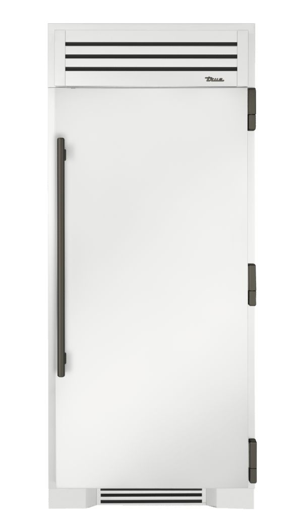 Refrigerator Column, Right Hinged, Matte White, Pewter Hardware TR36REFRSSC030H05
