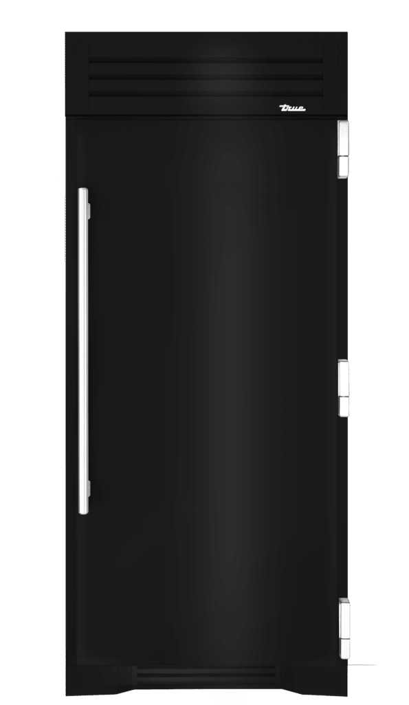 Refrigerator Column, Right Hinged, Gloss Black, Chrome Hardware TR36REFRSSC044H02