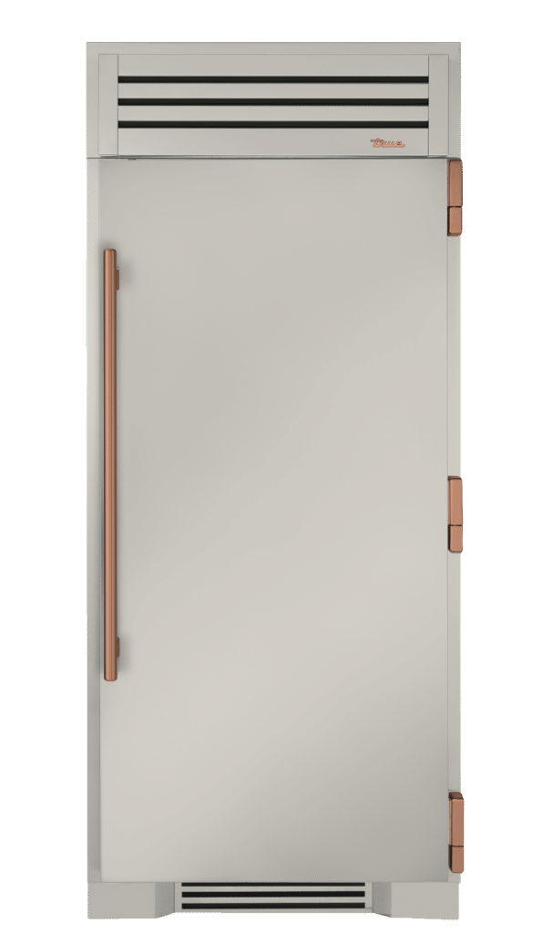 Refrigerator Column, Right Hinged, Antique White, Copper Hardware TR36REFRSSC050H03