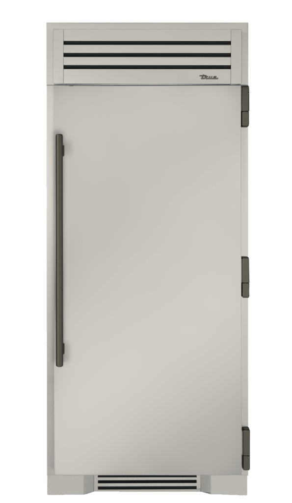 Refrigerator Column, Right Hinged, Antique White, Pewter Hardware TR36REFRSSC050H05