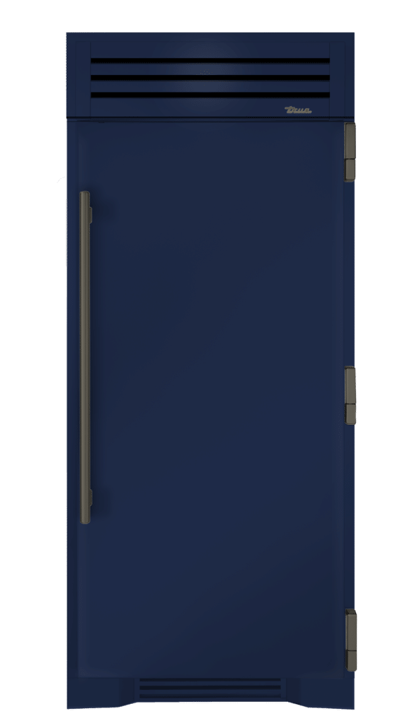 Refrigerator Column, Right Hinged, Cobalt, Pewter Hardware TR36REFRSSC078H05