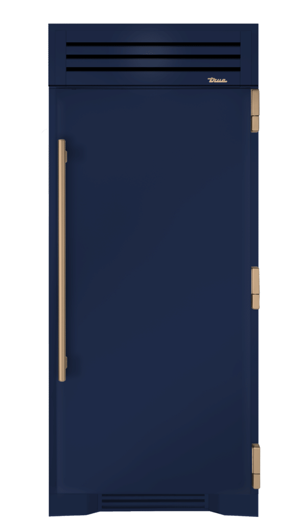 Refrigerator Column, Right Hinged, Cobalt, Gold Hardware TR36REFRSSC078H08