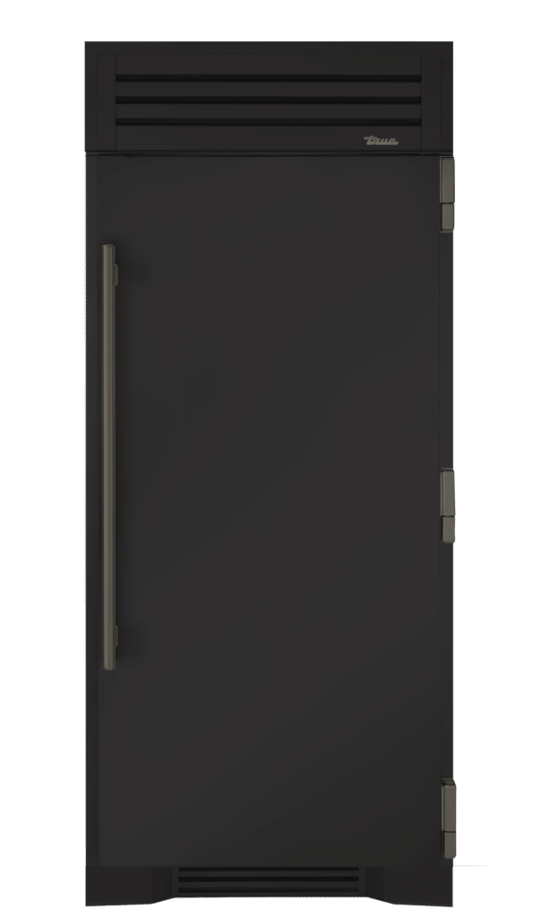 Refrigerator Column, Right Hinged, Ultra Matte Black, Pewter Hardware TR36REFRSSC085H05
