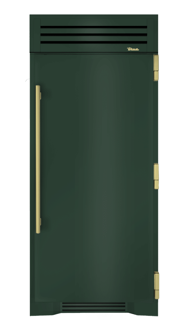 Refrigerator Column, Right Hinged, Emerald, Brass Hardware TR36REFRSSC086H01