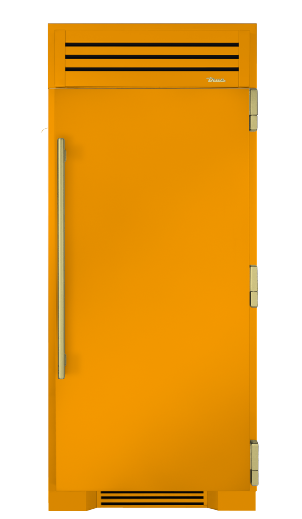 Refrigerator Column, Right Hinged, Saffron, Brass Hardware TR36REFRSSC103H01