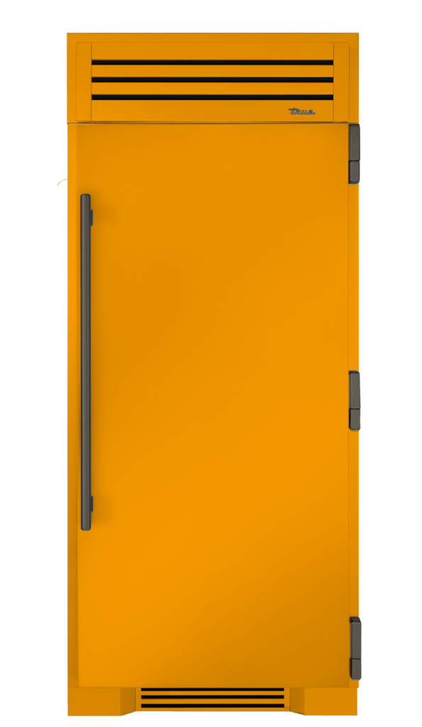 Refrigerator Column, Right Hinged, Saffron, Pewter Hardware TR36REFRSSC103H05