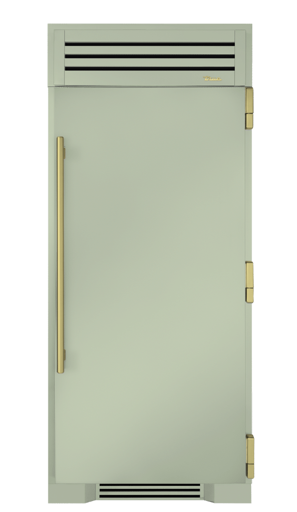 Refrigerator Column, Right Hinged, Sage, Brass Hardware TR36REFRSSC129H01