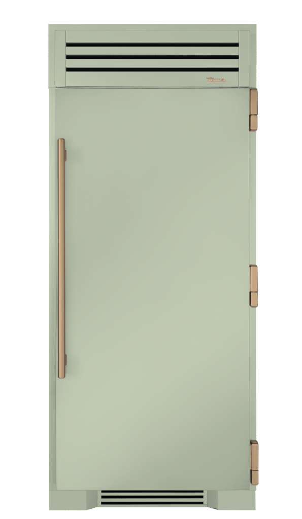 Refrigerator Column, Right Hinged, Sage, Gold Hardware TR36REFRSSC129H08