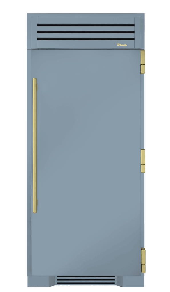Refrigerator Column, Right Hinged, Bluestone, Brass Hardware TR36REFRSSC152H01
