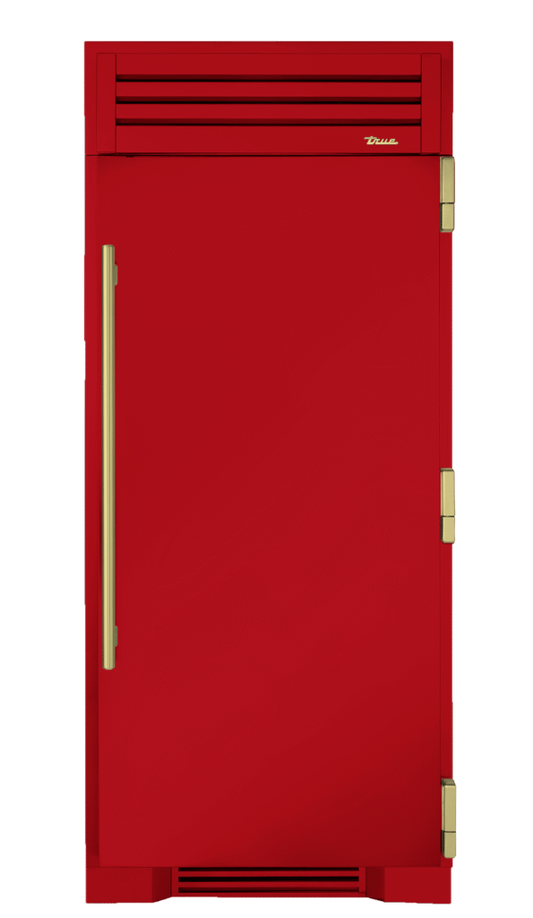 Refrigerator Column, Right Hinged, Crimson, Brass Hardware TR36REFRSSC193H01