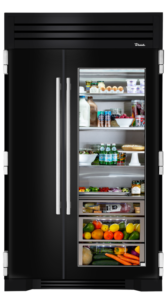 Side-by-Side, Gloss Black, Pewter Hardware TR48SBSSGC044H05