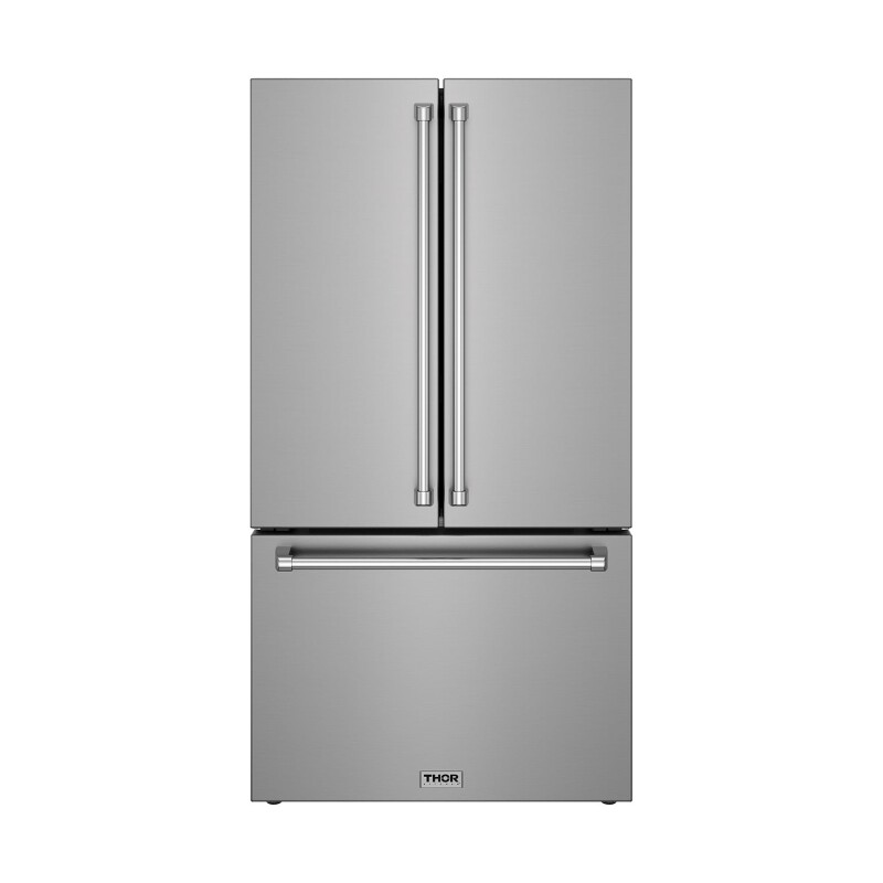 36 Inch Counter Depth Freestanding French Door Refrigerator With Internal Water And Ice TRF3603FD