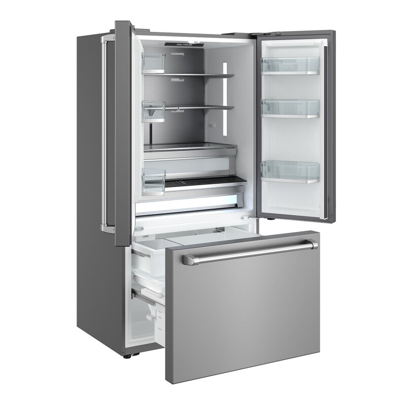 36 Inch Counter Depth Freestanding French Door Refrigerator With Internal Water And Ice TRF3603FD