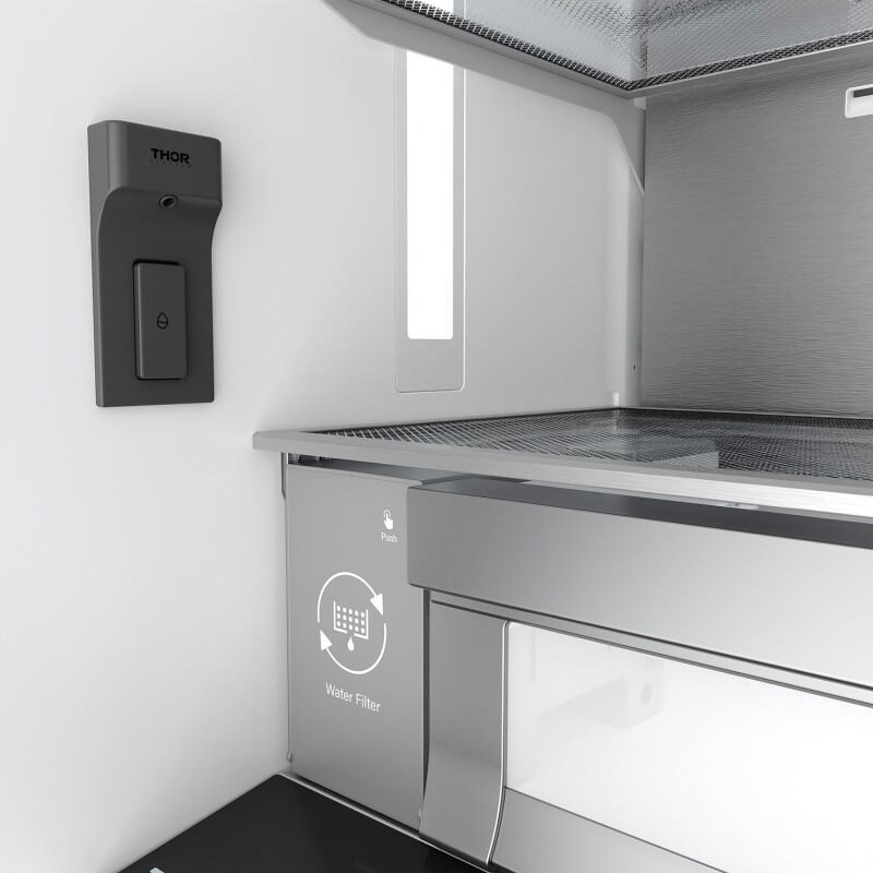 36 Inch Counter Depth Freestanding French Door Refrigerator With Internal Water And Ice TRF3603FD