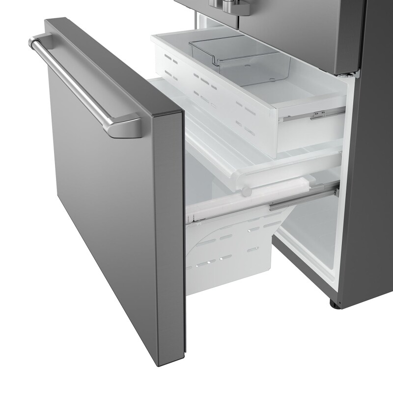 36 Inch Counter Depth Freestanding French Door Refrigerator With Internal Water And Ice TRF3603FD