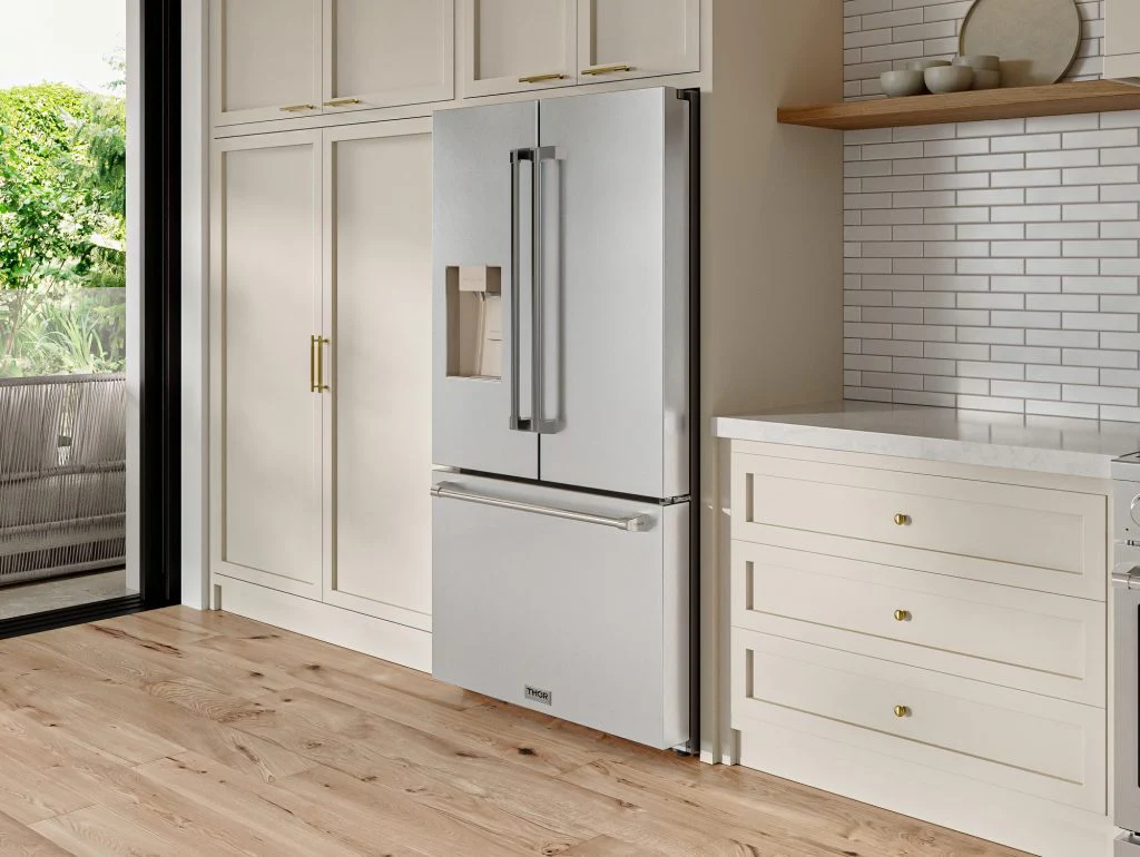36 Inch Professional French Door Refrigerator With Ice And Water Dispenser Thor Kitchen TRF3628FFD