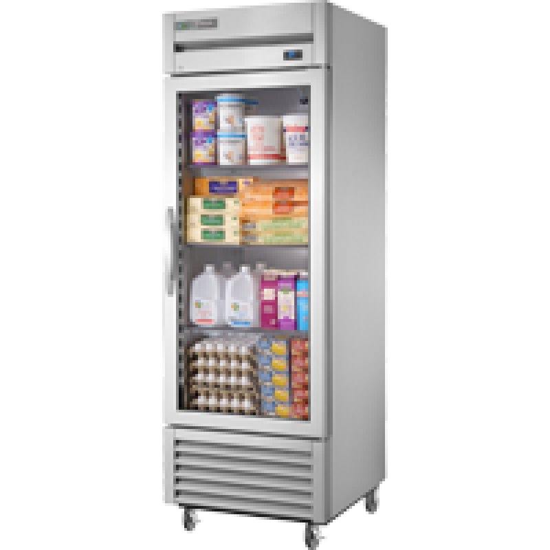 Reach-In Glass Swing Door Stainless Steel Refrigerator with Hydrocarbon Refrigerant~Framed Glass Door Version 01 TS23GHCFGD01