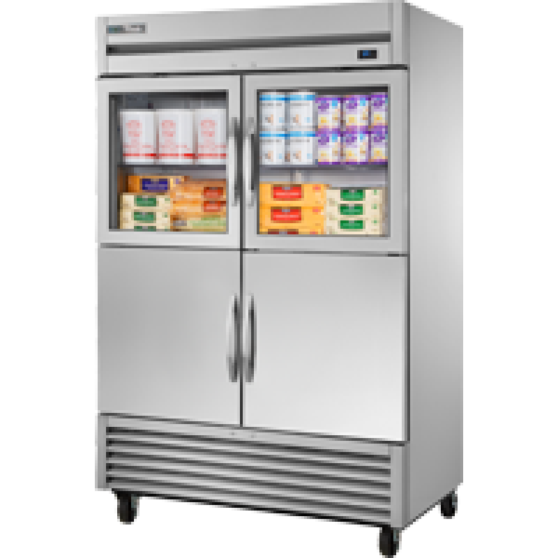 Reach-In Combination Half Swing Door Stainless Steel Refrigerator with Hydrocarbon Refrigerant~Framed Glass Door Version 01 TS492G2HCFGD01