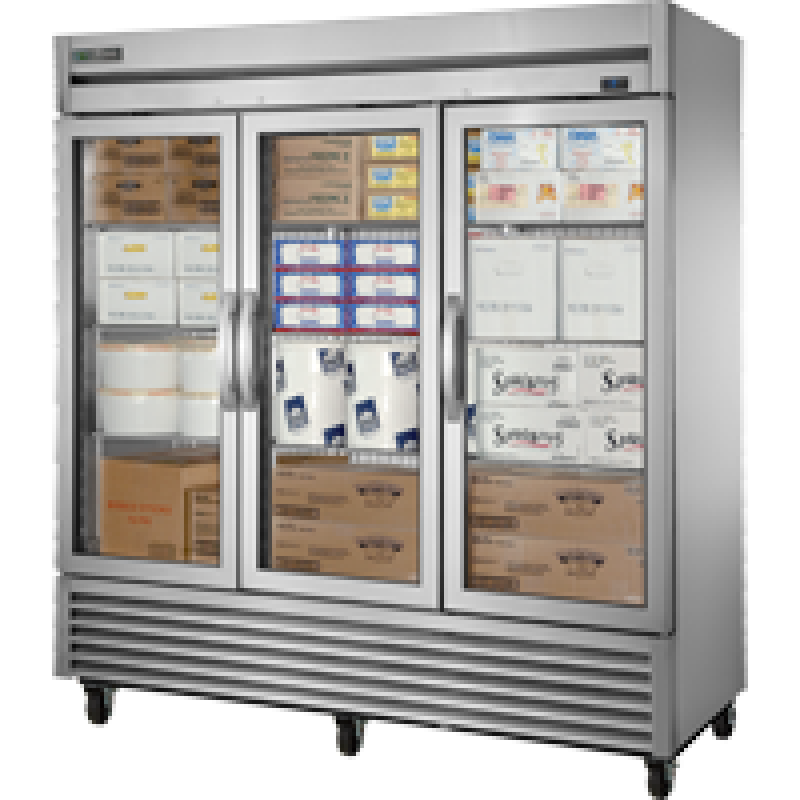Reach-In Glass Swing Door Stainless Steel Freezer with Hydrocarbon Refrigerant~Framed Glass Door Version 01 TS72FGHCFGD01