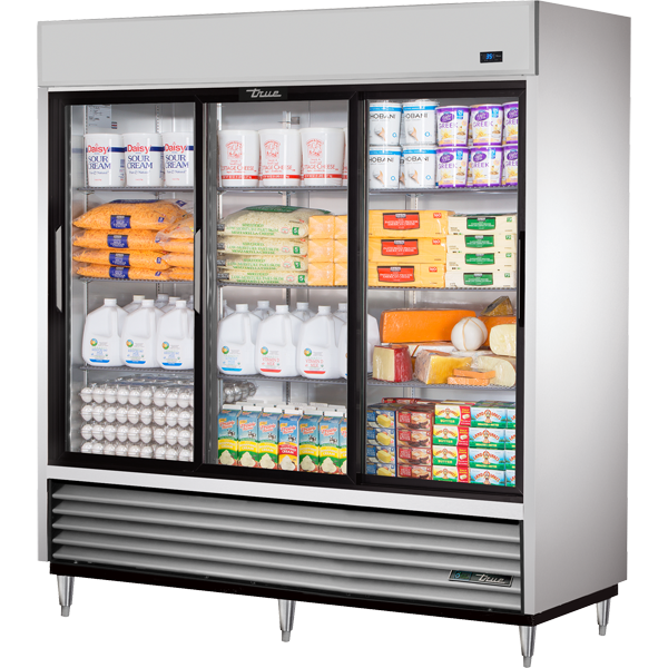 Reach-In Glass Slide Door Refrigerator with Hydrocarbon Refrigerant and LED Lighting TSD69GHCLD