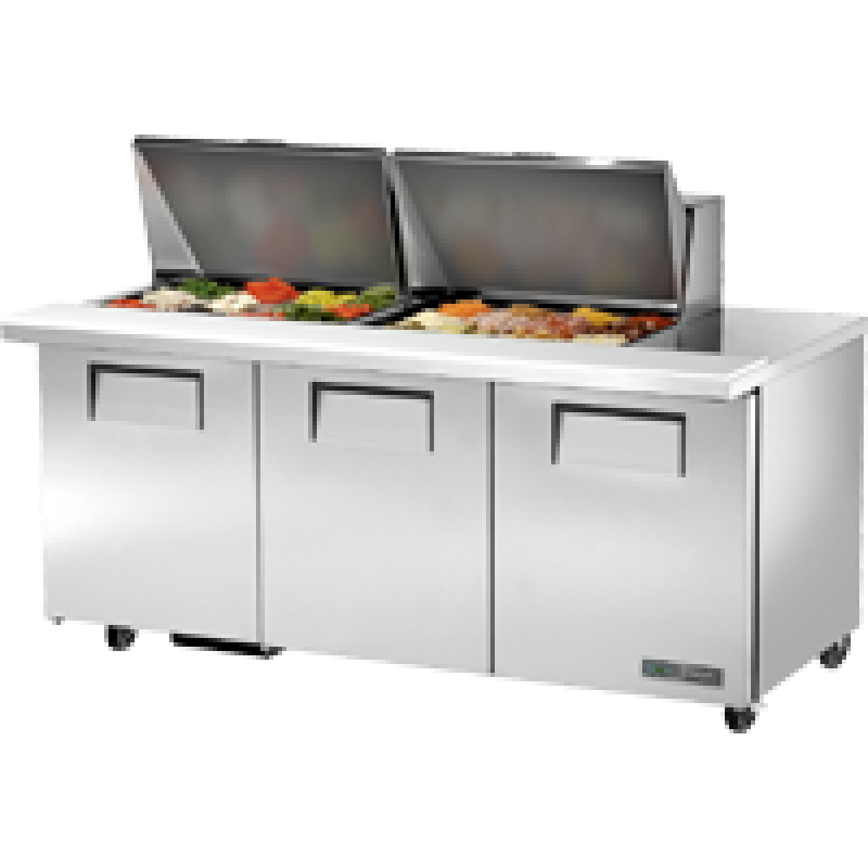 Mega-Top Solid Door Sandwich/Salad Unit with Hydrocarbon Refrigerant TSSU7224MBSTHC