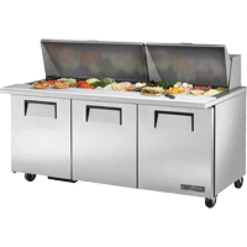 Mega-Top Solid Door Sandwich/Salad Unit with Hydrocarbon Refrigerant TSSU7230MBSTHC