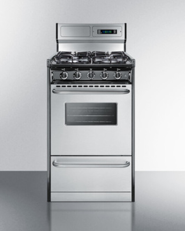 20" Wide Gas Range TTM13027BKSW