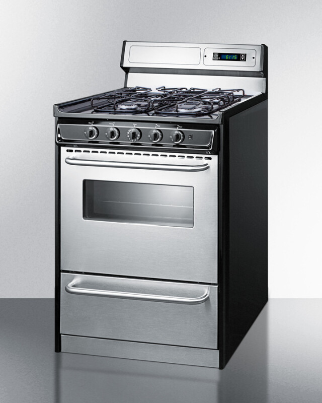 24" Wide Gas Range, Sealed Burners TTM6307BKSW