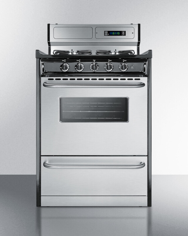 24" Wide Gas Range, Sealed Burners TTM6307BKSW