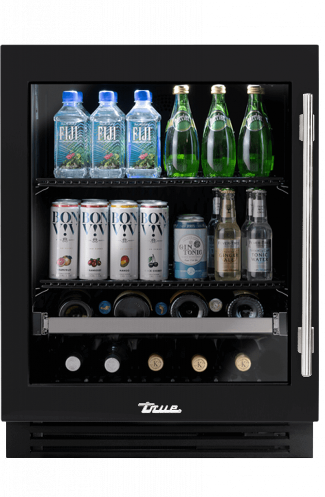 ADA Height Undercounter Beverage Center, Left Hinged, Matte Black TUBADA24LGA027H04