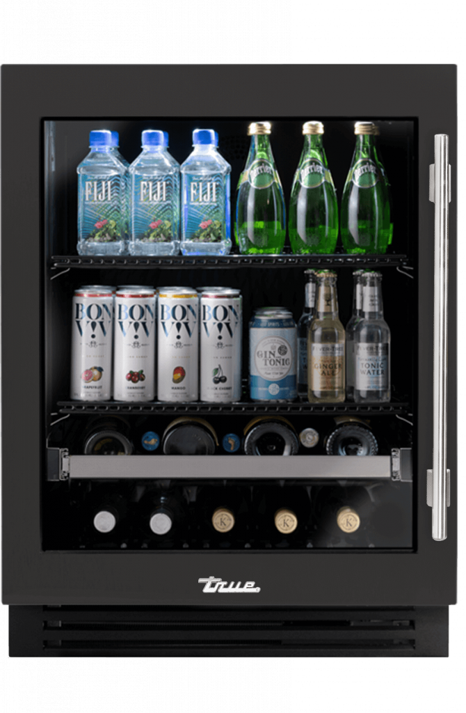 ADA Height Undercounter Beverage Center, Left Hinged, Ultra Matte Black TUBADA24LGA085H04