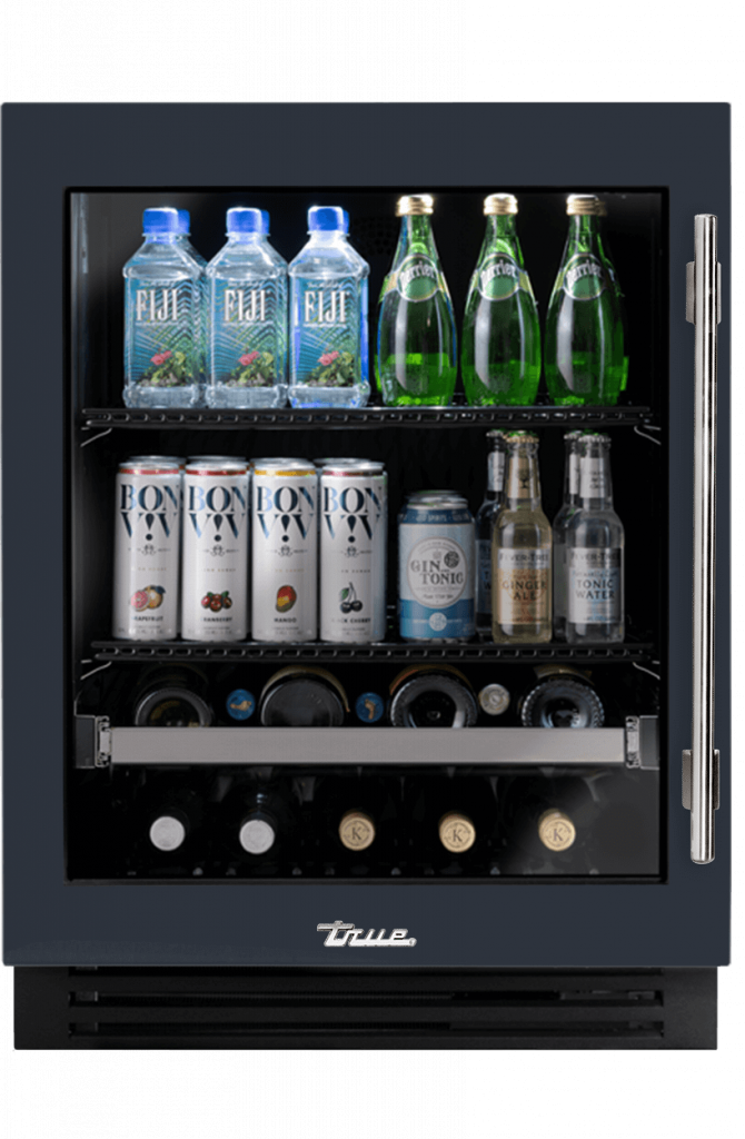 ADA Height Undercounter Beverage Center, Left Hinged, Juniper, Chrome Hardware TUBADA24LGA104H02