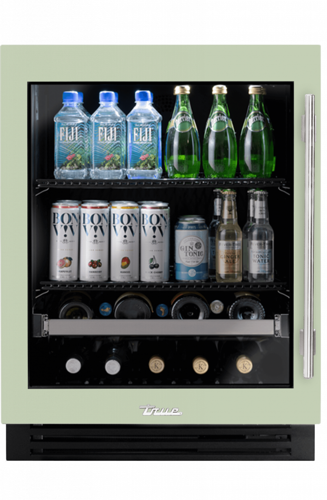 ADA Height Undercounter Beverage Center, Left Hinged, Sage TUBADA24LGA129H04