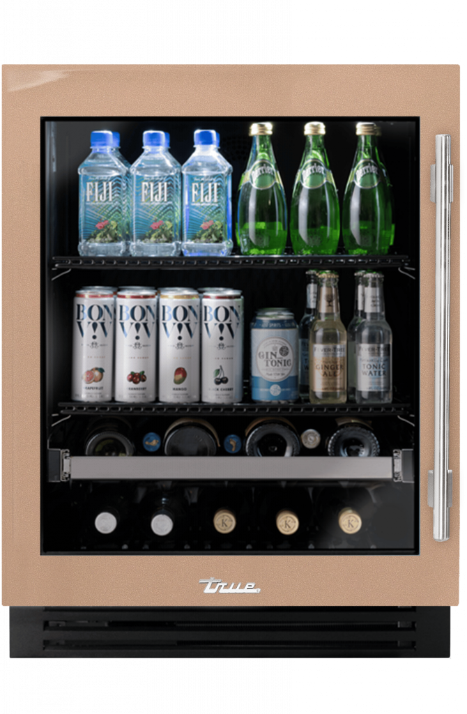 ADA Height Undercounter Beverage Center, Left Hinged, Champagne TUBADA24LGA179H04