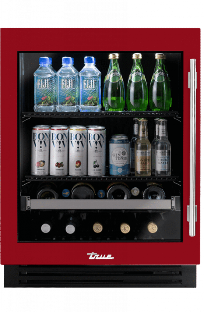 ADA Height Undercounter Beverage Center, Left Hinged, Crimson TUBADA24LGA193H04