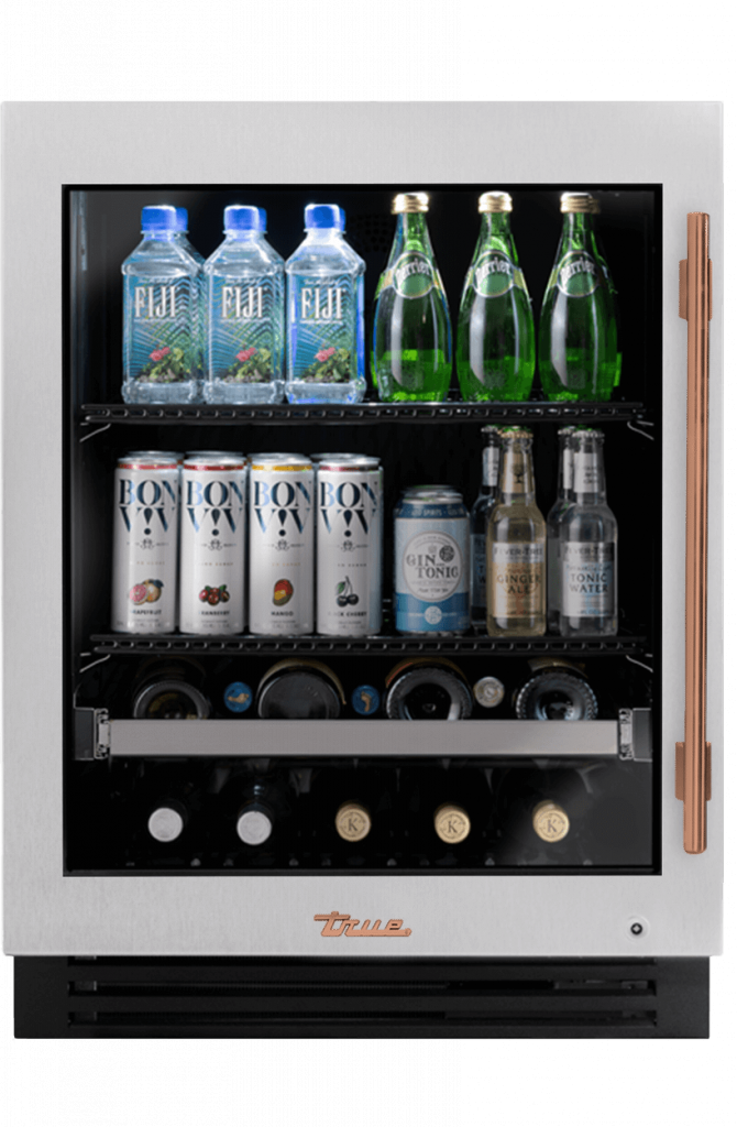 ADA Height Undercounter Beverage Center, Left Hinged, Color Match, Copper Hardware TUBADA24LGAXXXH03