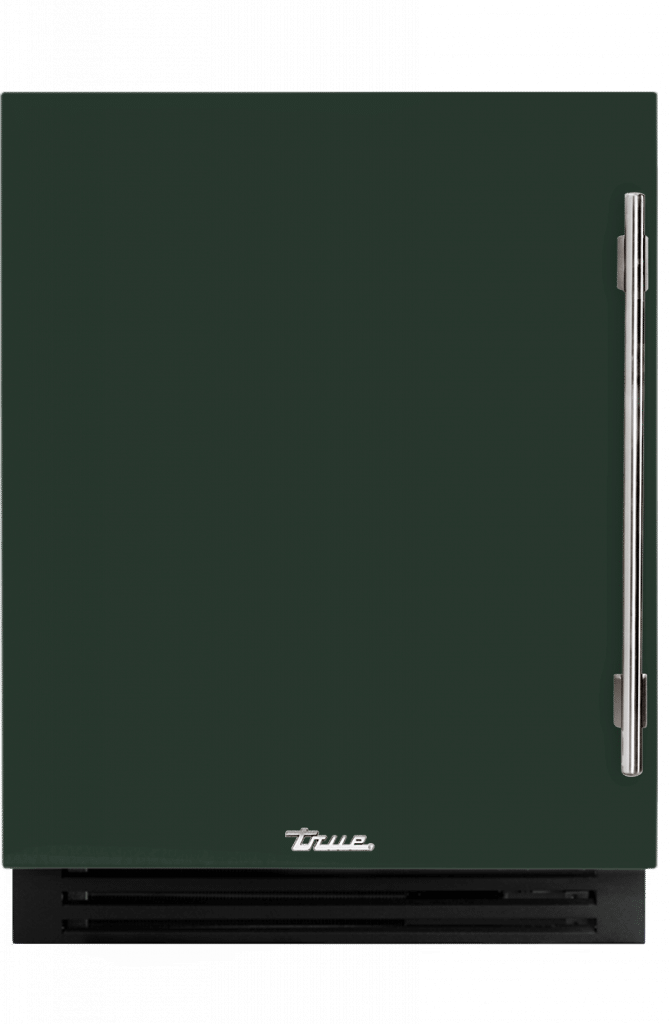 ADA Height Undercounter Beverage Center, Left Hinged, Emerald, Chrome Hardware TUBADA24LSA086H02