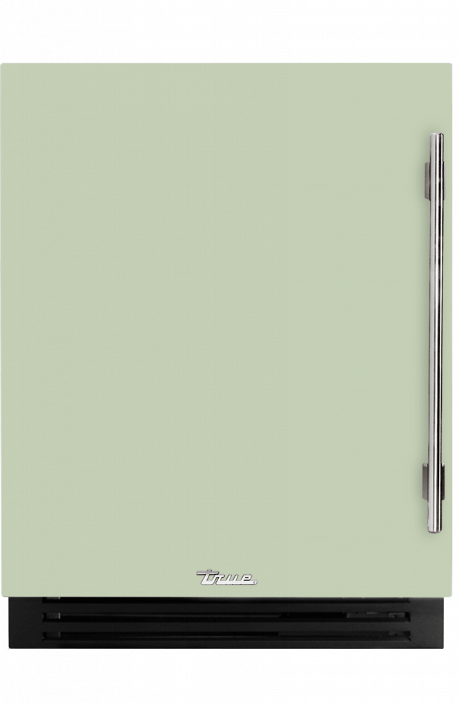 ADA Height Undercounter Beverage Center, Left Hinged, Sage, Chrome Hardware TUBADA24LSA129H02
