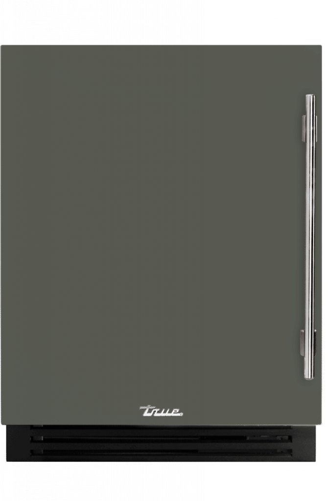 ADA Height Undercounter Beverage Center, Left Hinged, Olive, Chrome Hardware TUBADA24LSA238H02