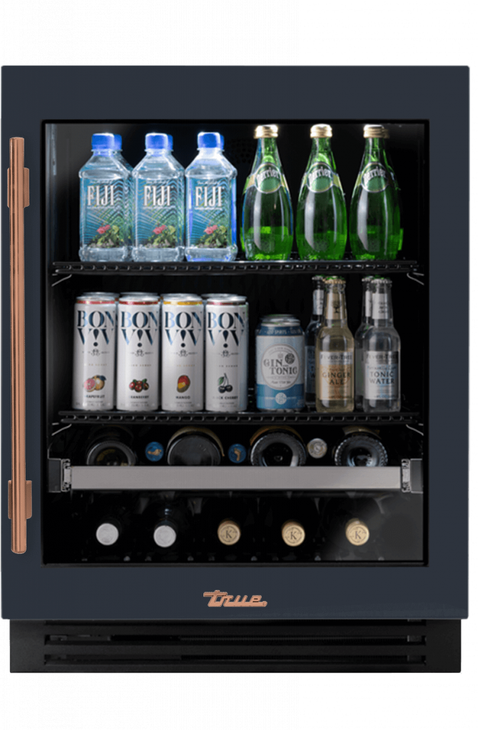 ADA Height Undercounter Beverage Center, Right Hinged, Juniper, Copper Hardware TUBADA24RGA104H03