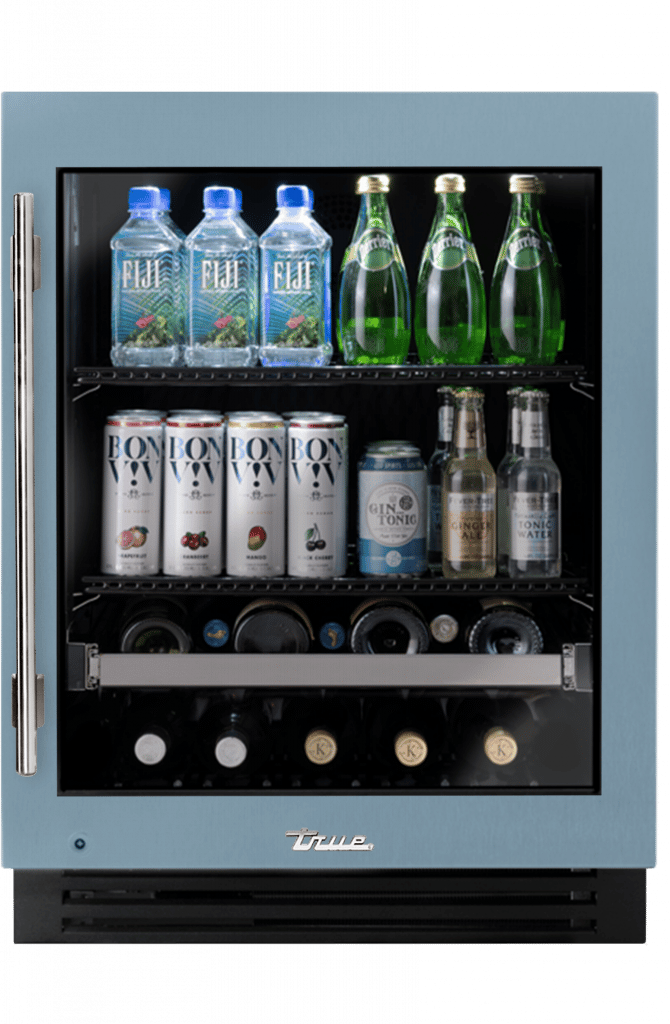ADA Height Undercounter Beverage Center, Right Hinged, Bluestone, Chrome Hardware TUBADA24RGA152H02